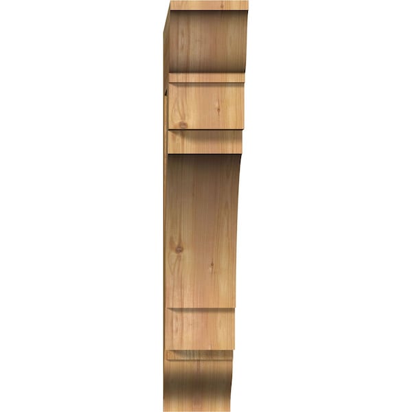 Merced Traditional Rough Sawn Bracket, Western Red Cedar, 6W X 30D X 34H